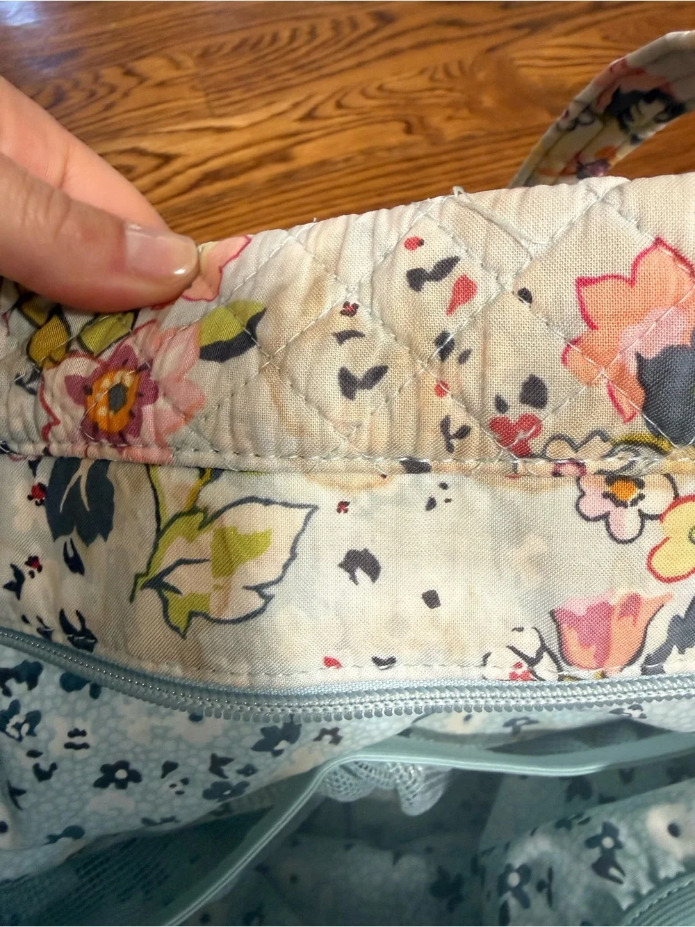 Vera Bradley Pastel Floral Quilted Diaper Bag